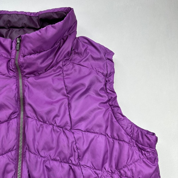 Columbia Purple Quilted Puffer Vest Full Zip Stand Collar Women's XL Warm Winter - Picture 4 of 16